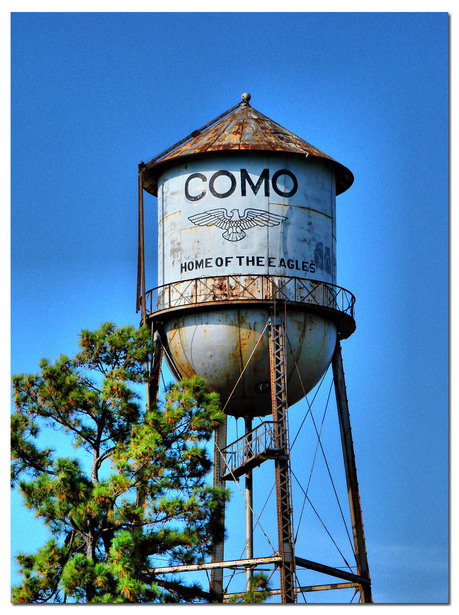 Como, TX: The Old Water Tower, Downtown Como
