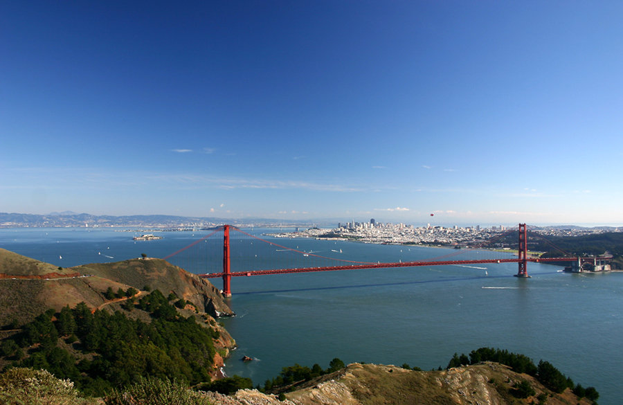 San Francisco, CA: San Francisco and Golden Gate Bridge