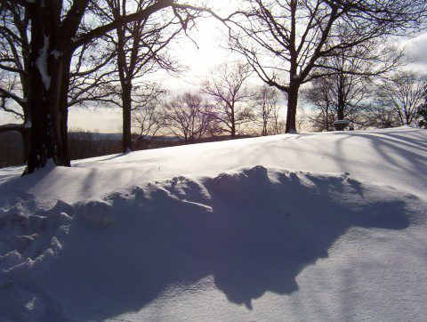 Rockville, CT: Henry Park after a snowfall