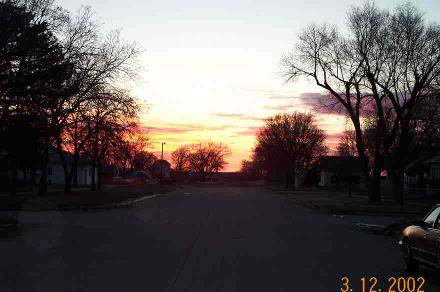 Beaver City, NE: Sunset looking down "P" Street