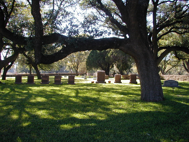 Stonewall, TX: Johnson Family Cemetery (LBJ is larger stone in the middle).