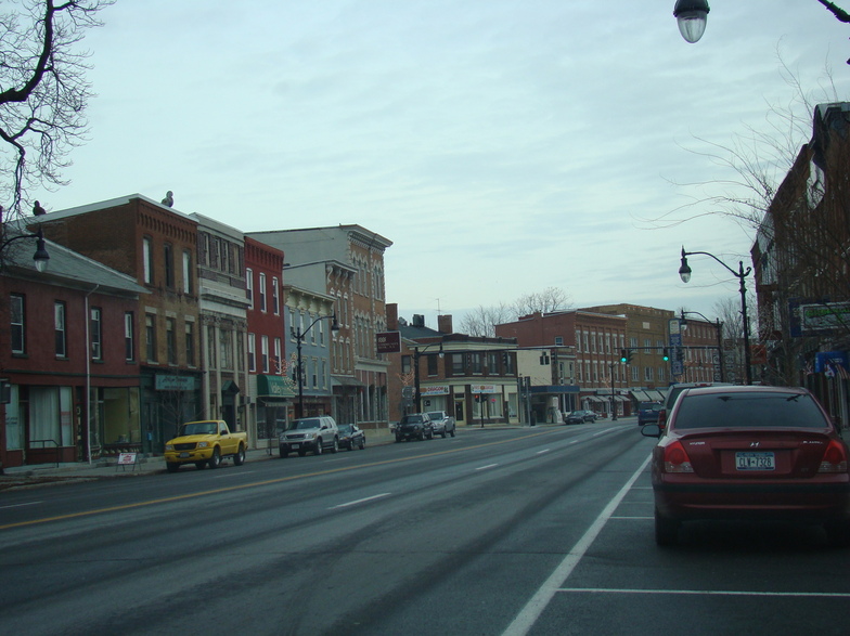 Waterloo, NY: View of Downtown looking East on Main Street