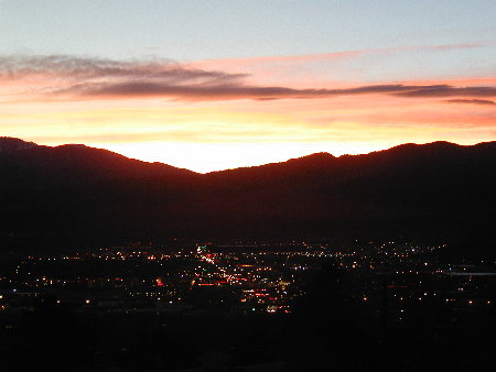 Colorado Springs, CO: Colorado Springs: Sunset Behind City