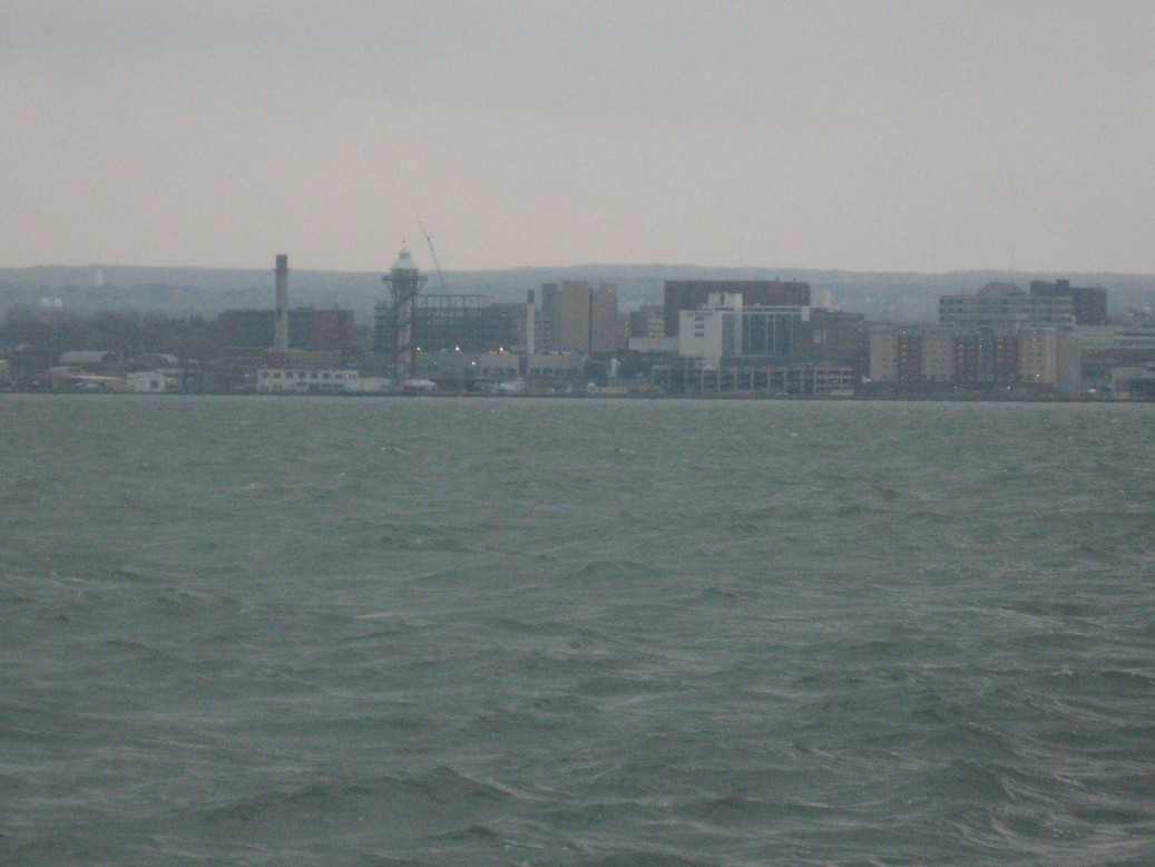 Erie, PA: Downtown Erie from Presque Isle state park