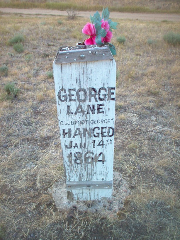 Virginia City, MT: Grave of an outlaw on Boot Hill