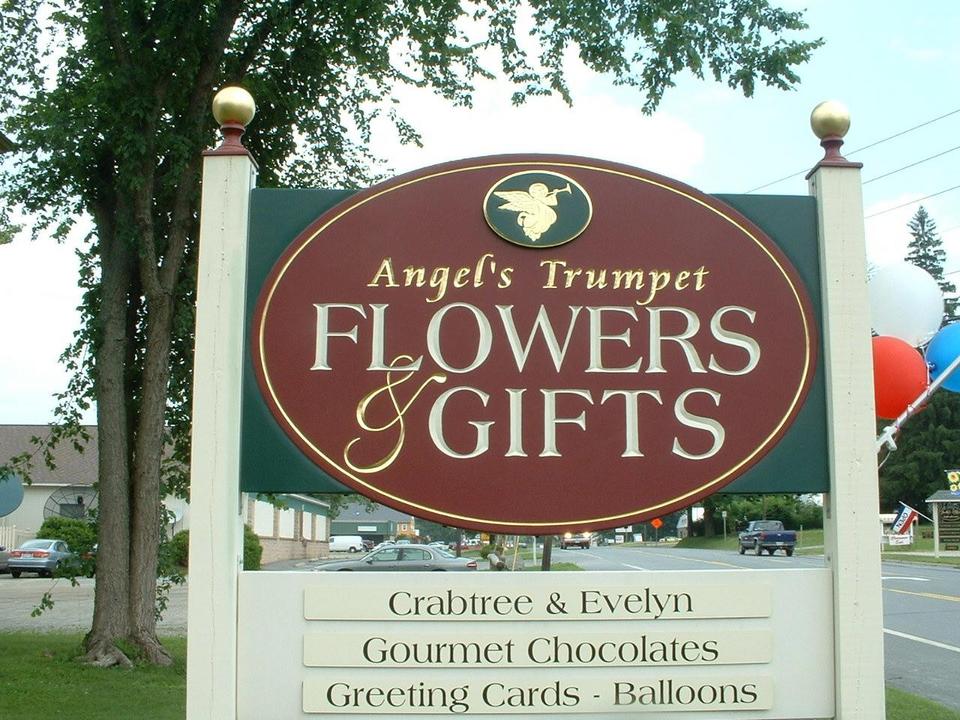 New Lebanon, NY: Angel's Trumpet Flowers & Gifts, located on the corner of Rte. 20 and West Street in New Lebanon, NY