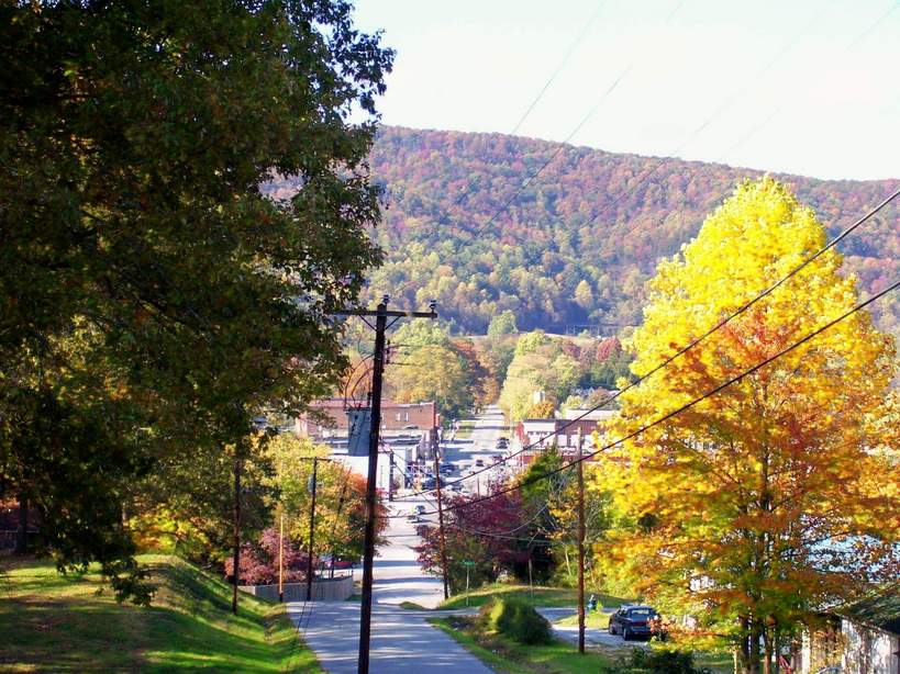 Rockwood, TN: Autumn view of downtown Rockwood
