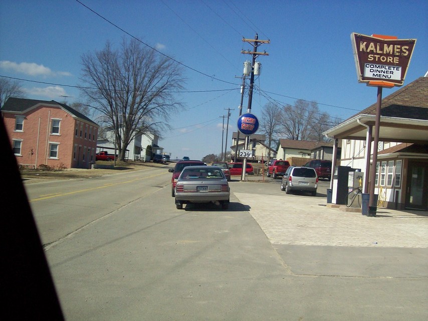 St. Donatus, IA: This picture was taken along US 52 near Kalmes,' the best burger place in Iowa.