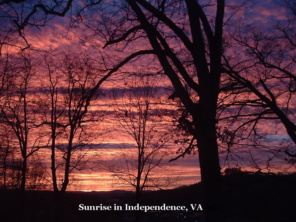 Independence, VA: Sunrise over Independence, VA