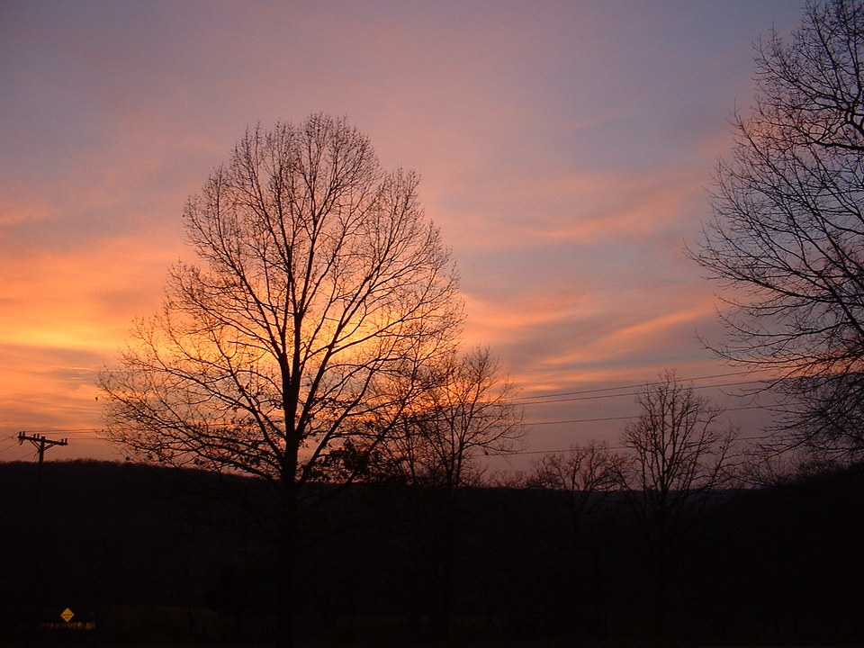 Dixon, MO: Sunset from the porch in Dixion