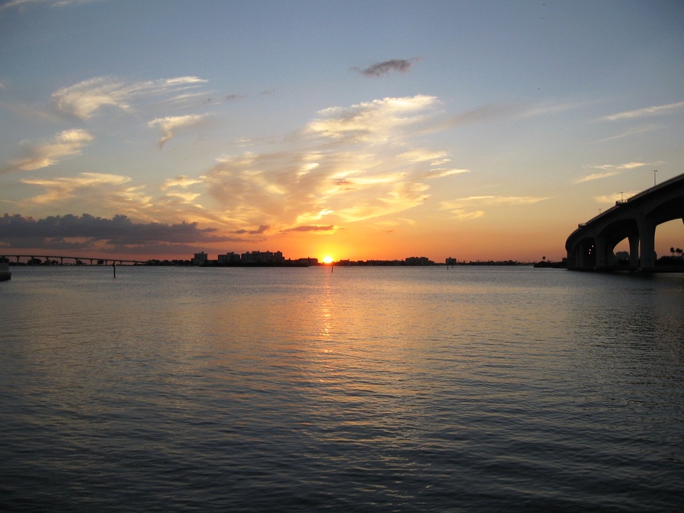 Clearwater, FL: View of sunset from Downtown Clearwater