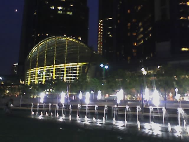 Detroit, MI: The Detroit Riverfront at Night