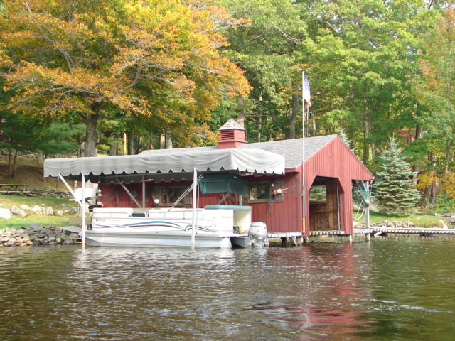 Otis, MA: Boathouse on Otis Reservoir at Lakeside Estates