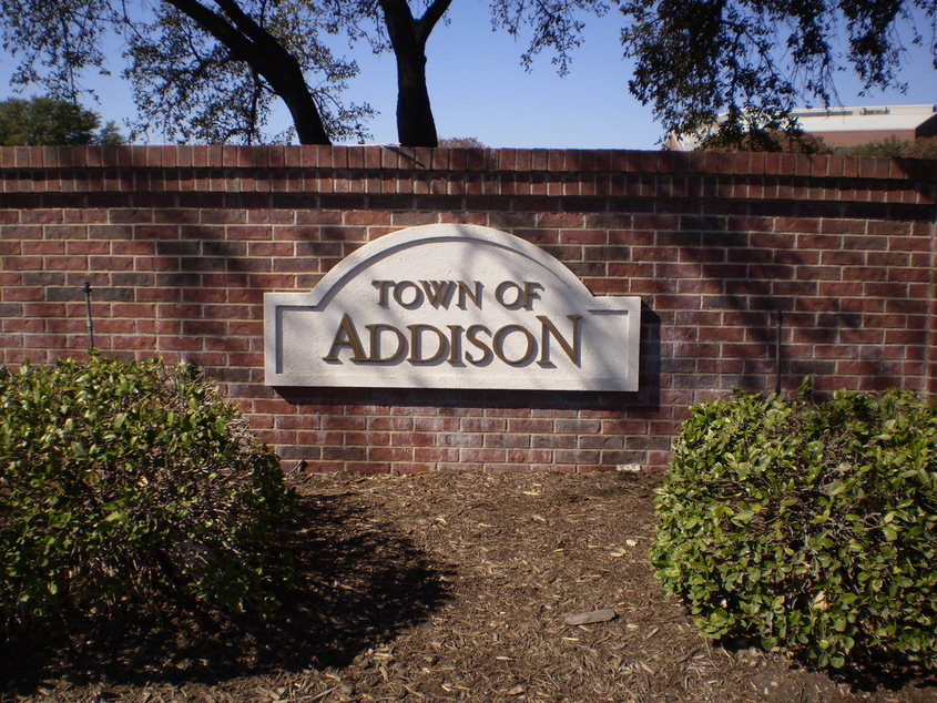 Addison, TX: Town of Addison Sign