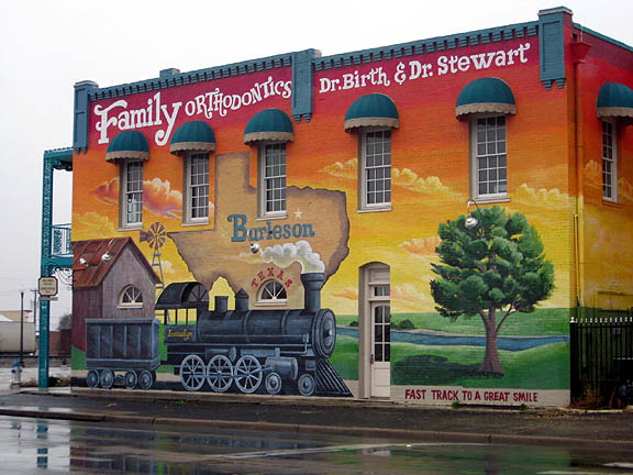 Burleson, TX: Mural in "Old Town" Burleson