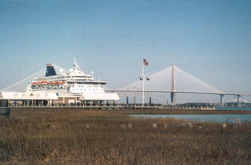Charleston, SC Shot of cruise ship in port... photo, picture, image