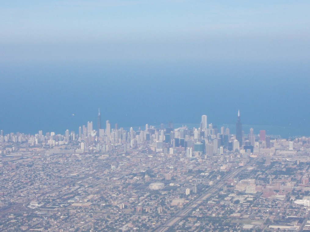 Chicago, IL: I got lucky with this picture! It is a really good one of the Chicago skyline I took from a plane from Chicago to Orlando.