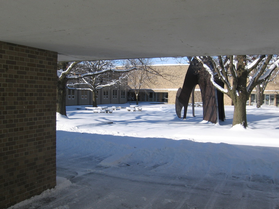 Findlay, OH: Famous Wayne Trapp sculpture at Findlay high school