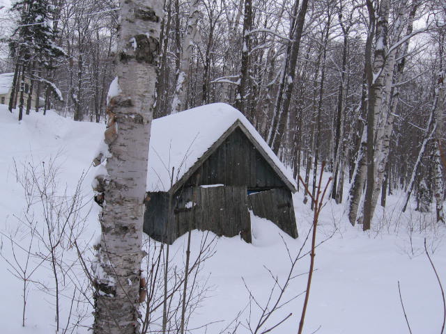 Wilmington, VT: Lake Raponda garage, February 28 snow