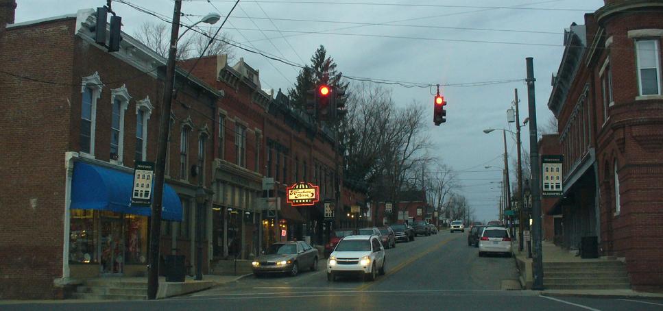 Bloomfield, KY: Main Street in Bloomfield, January 2008