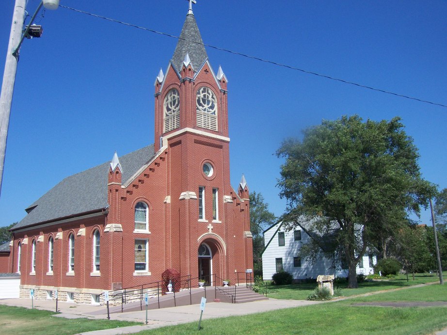 Esbon, KS: Beautiful Church in Esbon,Kansas