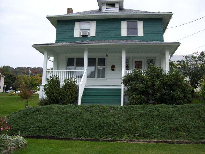 Hooversville, PA: A typical four-square late Victorian house, built early 20th c