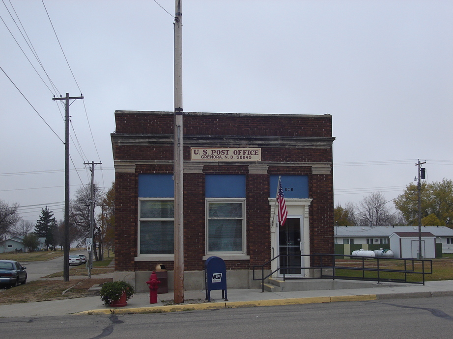 Grenora, ND: The Post Office in Grenora, North Dakota