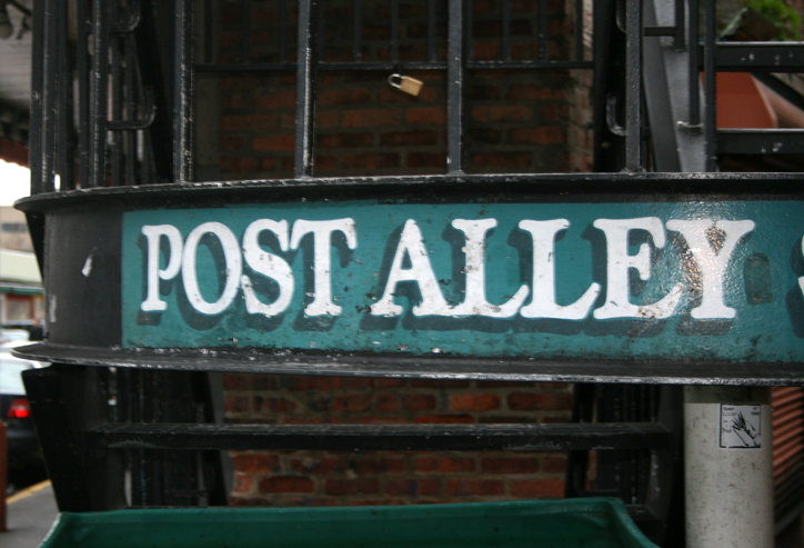 Seattle, WA: Post Alley Sign, Seattle Waterfront