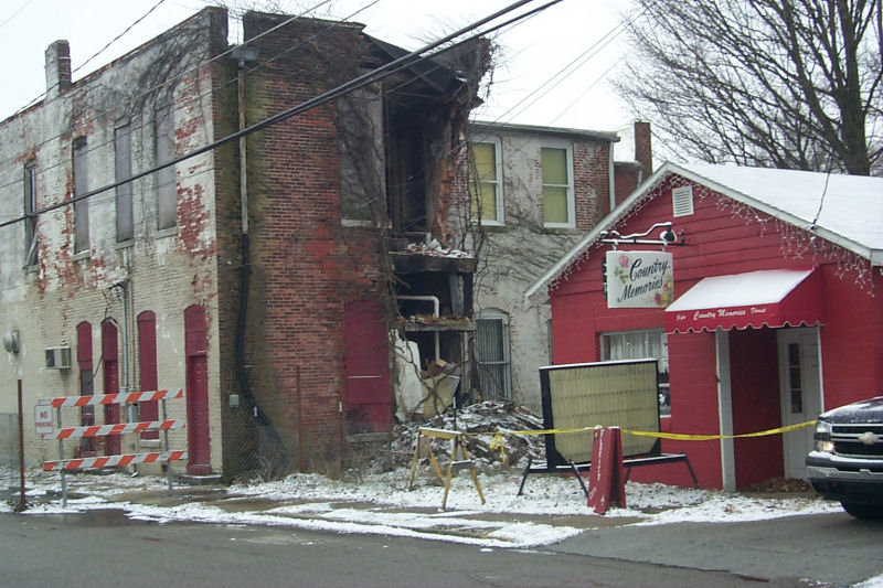 Spiceland, IN Old Drug Store falling down photo, picture, image