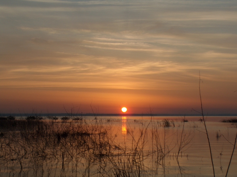 Coldspring, TX: Sunrise over Lake Livingston, Coldspring, TX