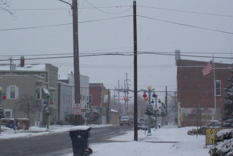 Oak Harbor, OH: Church Street in Winter