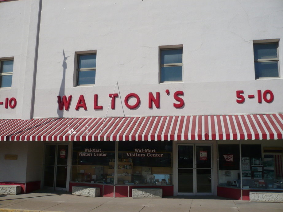 Bentonville, AR: This is the original Wal-Mart founded by Sam Walton. It is currently served as Wal-Mart Visitors Center at Bentonville's Town Square.