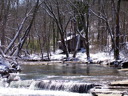 Waynesboro, TN: Tn creek after the recent snow