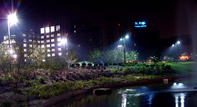 Lima, OH: St. Rita's Medical Center at night