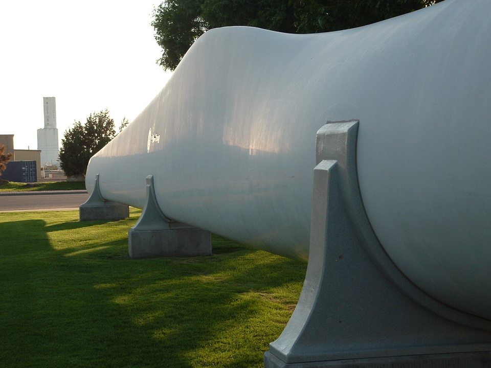 Lamar, CO: Windmill blade located on main street park in Lamar Colorado