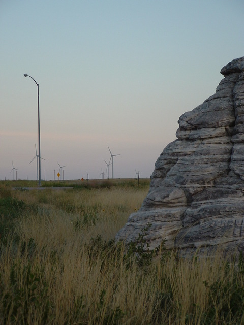 Lamar, CO: Land Formations By The Windmills outskirts of Lamar Colorado