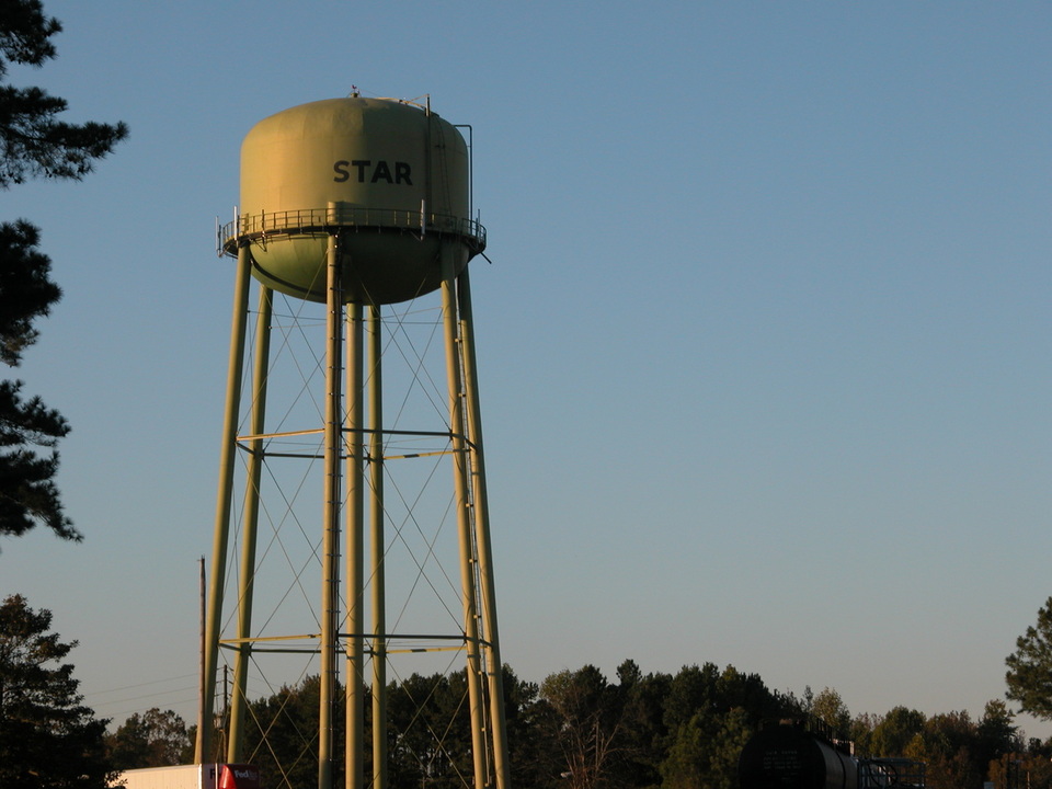 Star, NC: Picture of Star water tower
