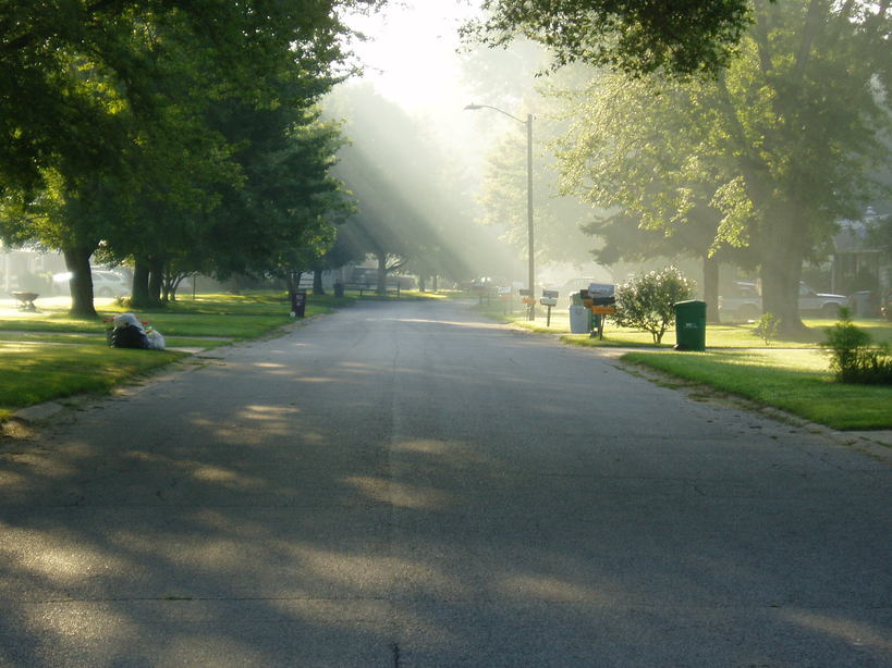 Osceola, IN: sunrise in the southern part of osceola