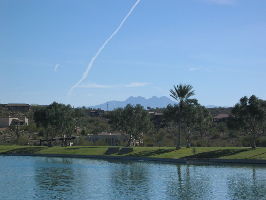 Fountain Hills, AZ: view from the park at the fountain, March 2007