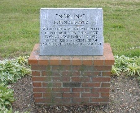 Norlina, NC: Norlina Town Monument