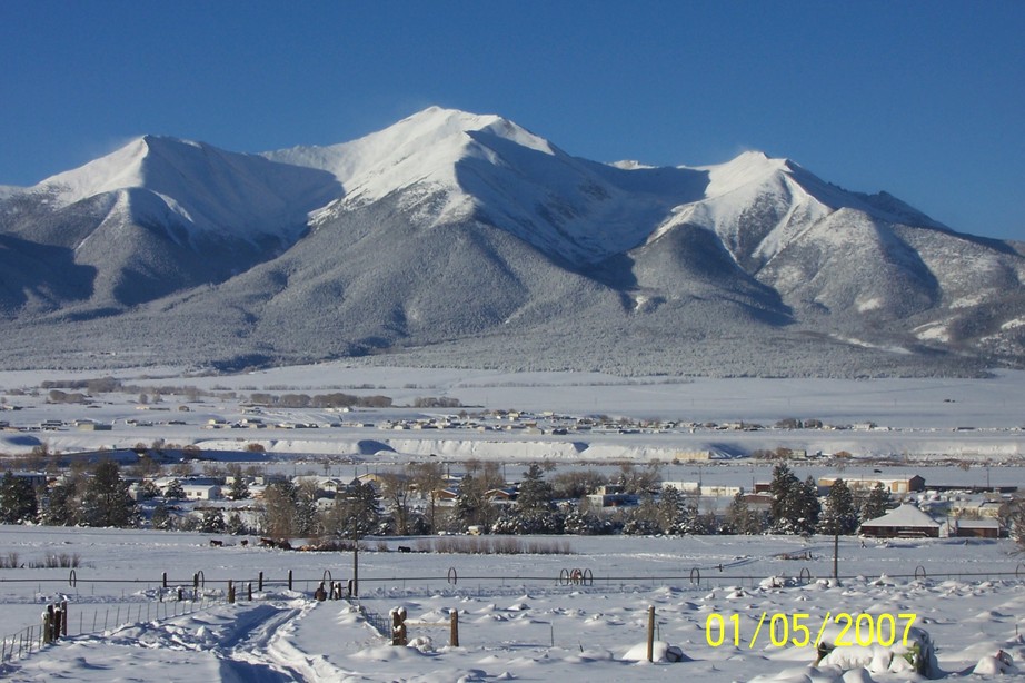Buena Vista, CO: The Collegiate Peaks of Buena Vista this past winter