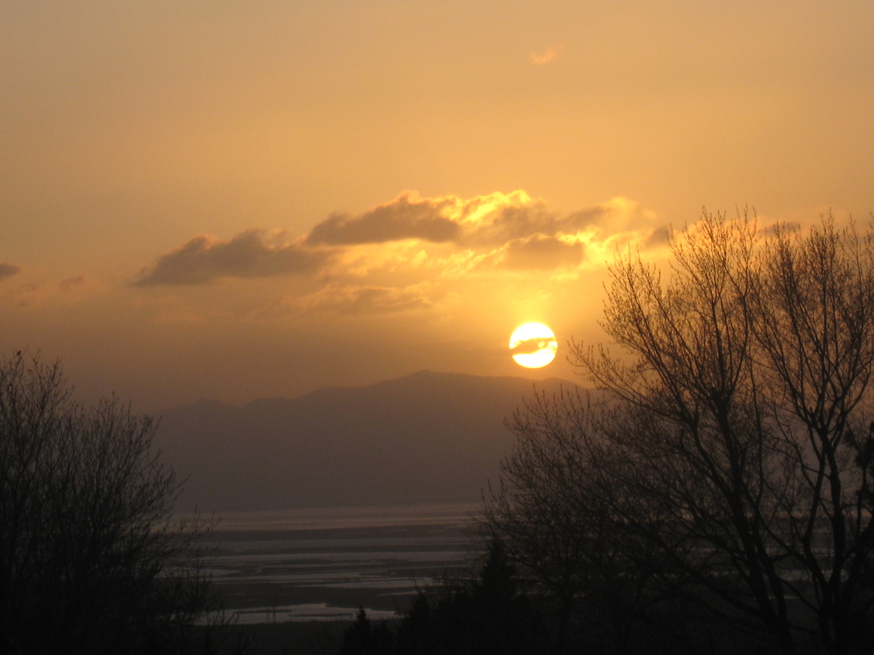 Bountiful, UT: A view from the top of the hill at sunset