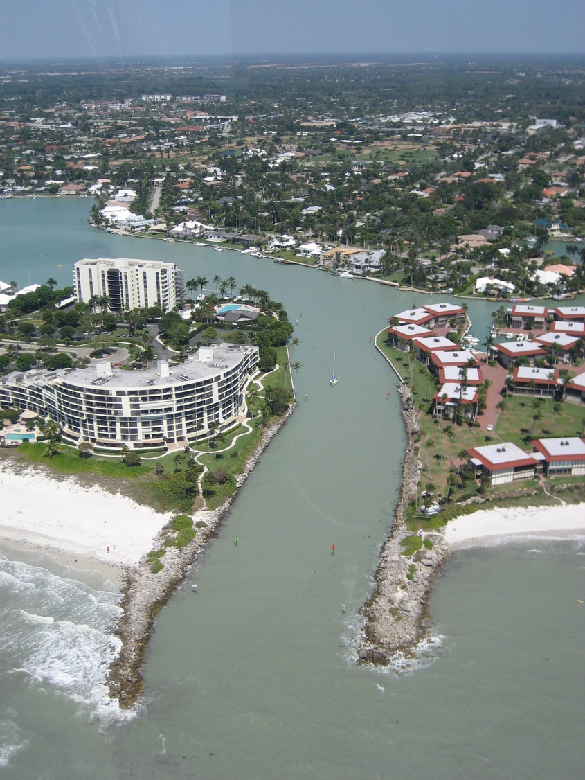 Naples, FL: Naples ocean front from a helicopter