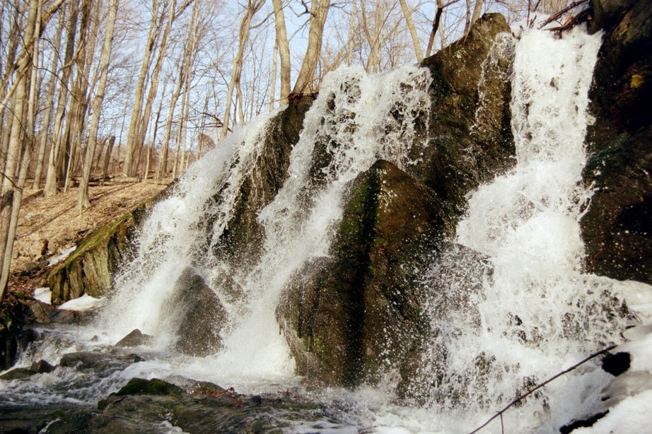 Clintondale, NY: the falls on crow hill rd. (spring thaw)
