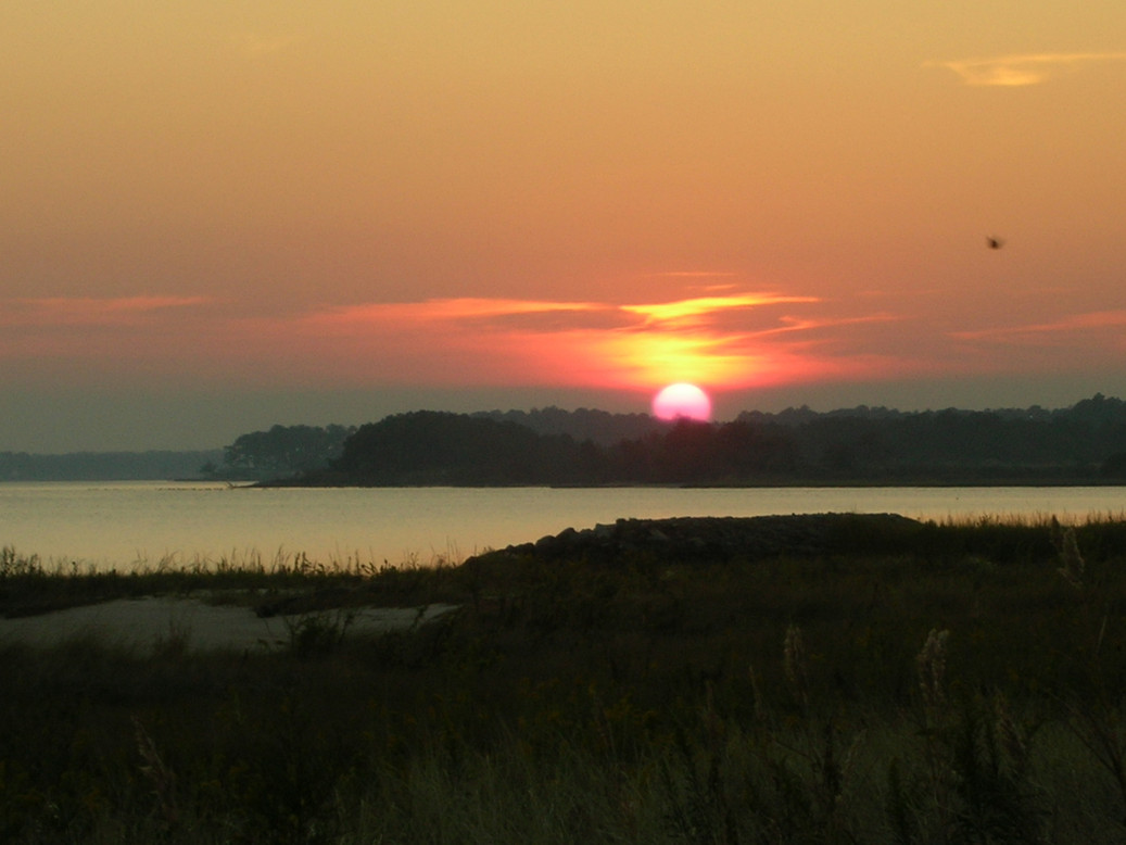 Long Neck, DE: Sunset on Indian River Bay, Seaside of Pot Nets