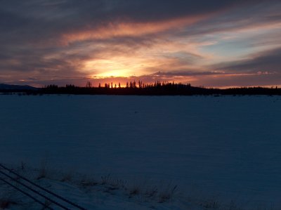 Big Delta, AK: Skittles sunset