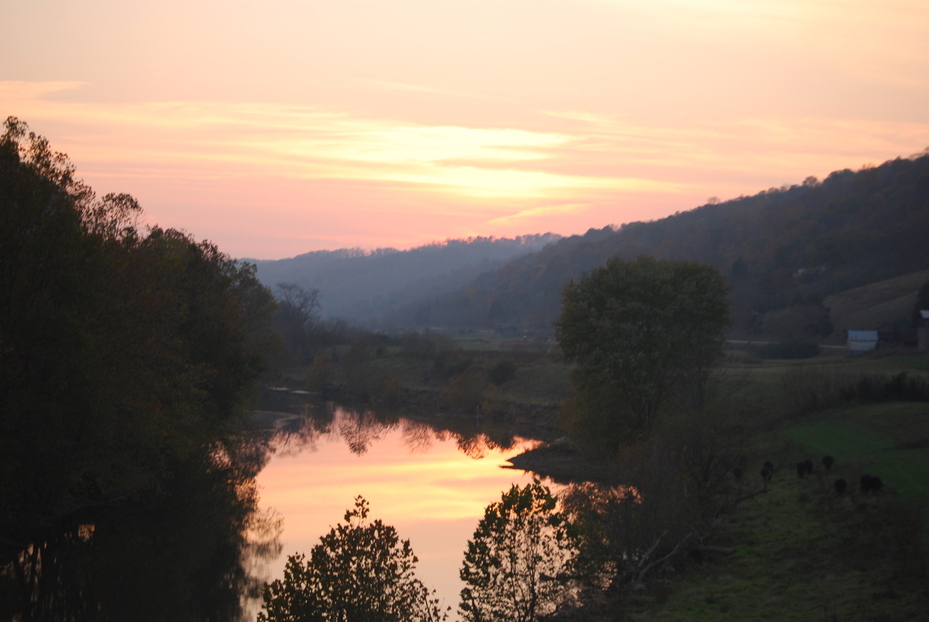 Sneedville, TN: Sunset over the river