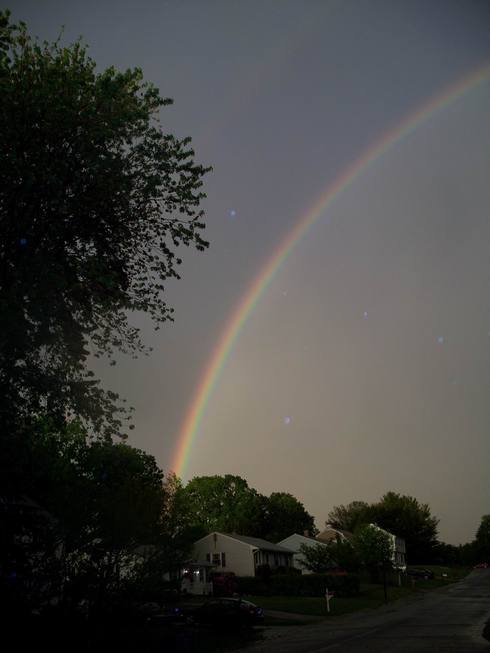 Naugatuck, CT: Rainbow After The Storm: Heavy rains & thunder produce this beutiful rainbow