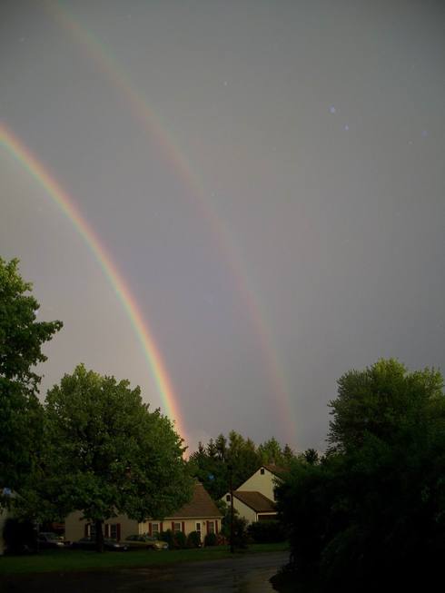 Naugatuck, CT: Double Rainbow After The Storm