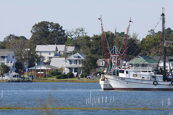 Swansboro, NC: View of Swansboro form White Oak River